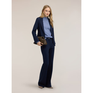 Motivi - Blazer monopetto in punto milano - Blu