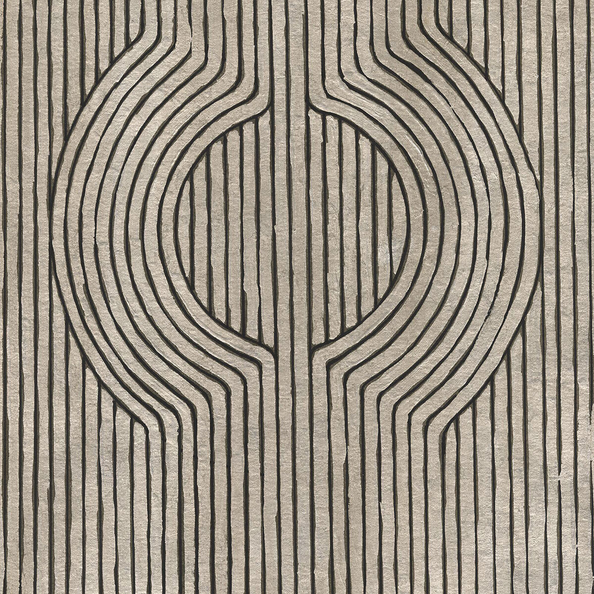 Papier peint graphique bois de cedre Intissé