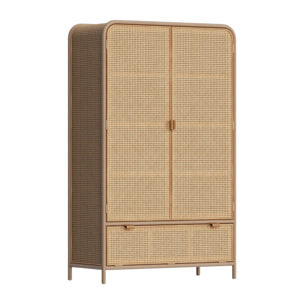 Armoire en bois massif de pin et de teck - Alata