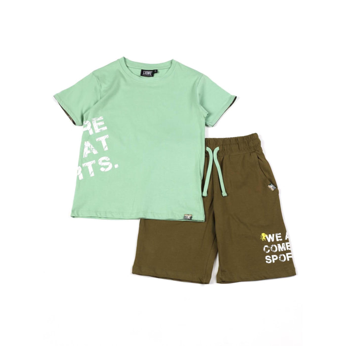 Conjunto algodón niños Leone 1947 Apparel camiseta y short Camou