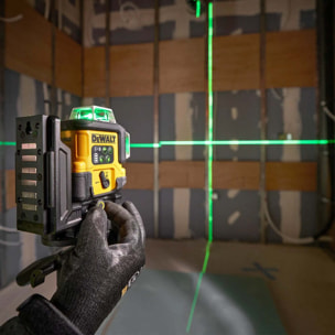 Niveau laser 3 lignes faisceau vert - DEWALT - étui de transport - DCLE14361GB-XJ