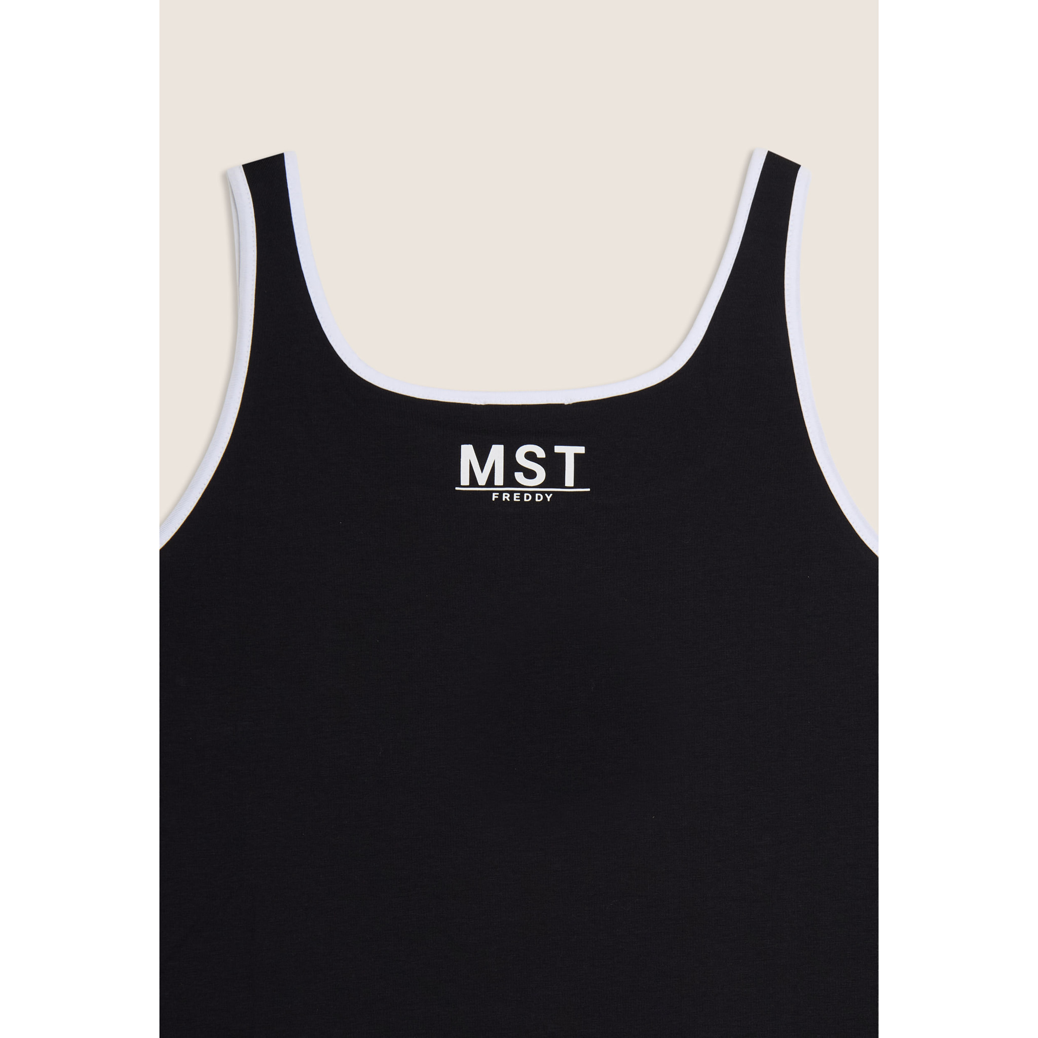 Canotta slim con bordi a contrasto