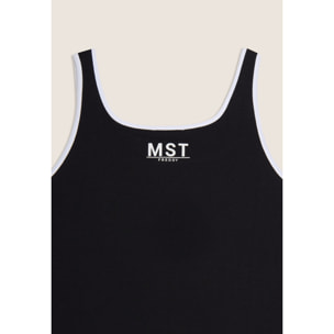 Canotta slim con bordi a contrasto