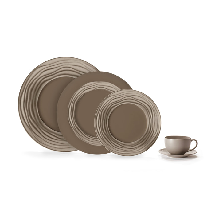 Aventure Terre - 6 assiettes plates 27.5 cm