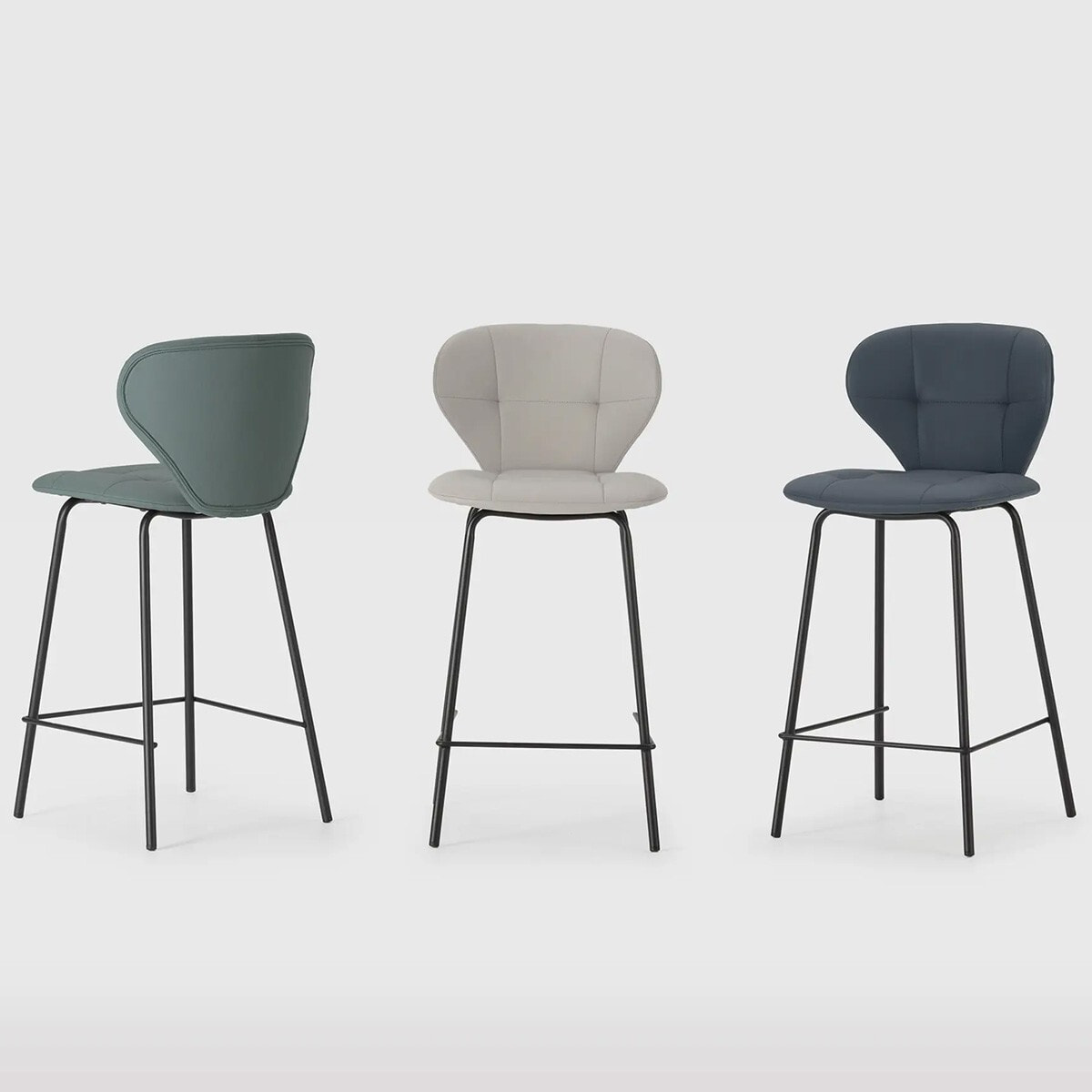 Lot de 2 tabourets en tissu - SVEA