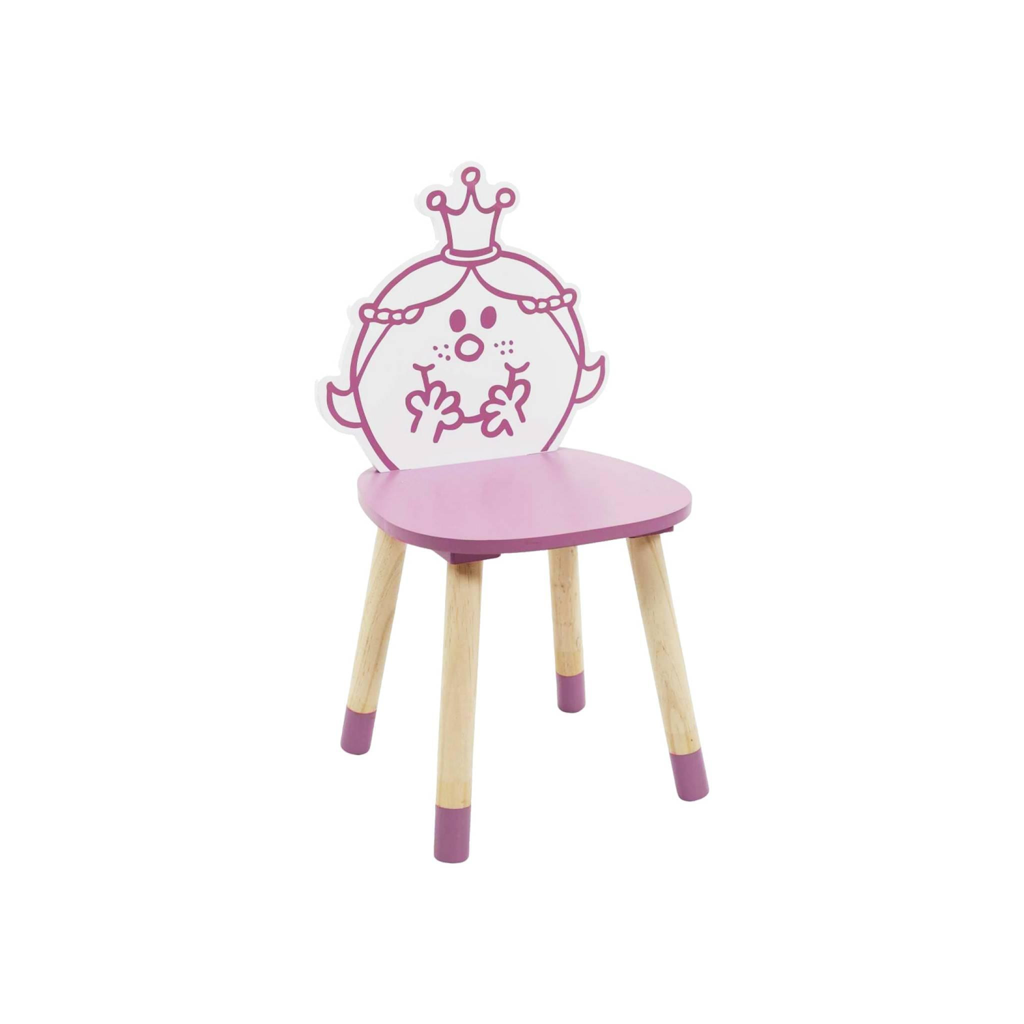 Lot de 2 chaises enfant collection Monsieur/Madame - Madame Princesse. rose