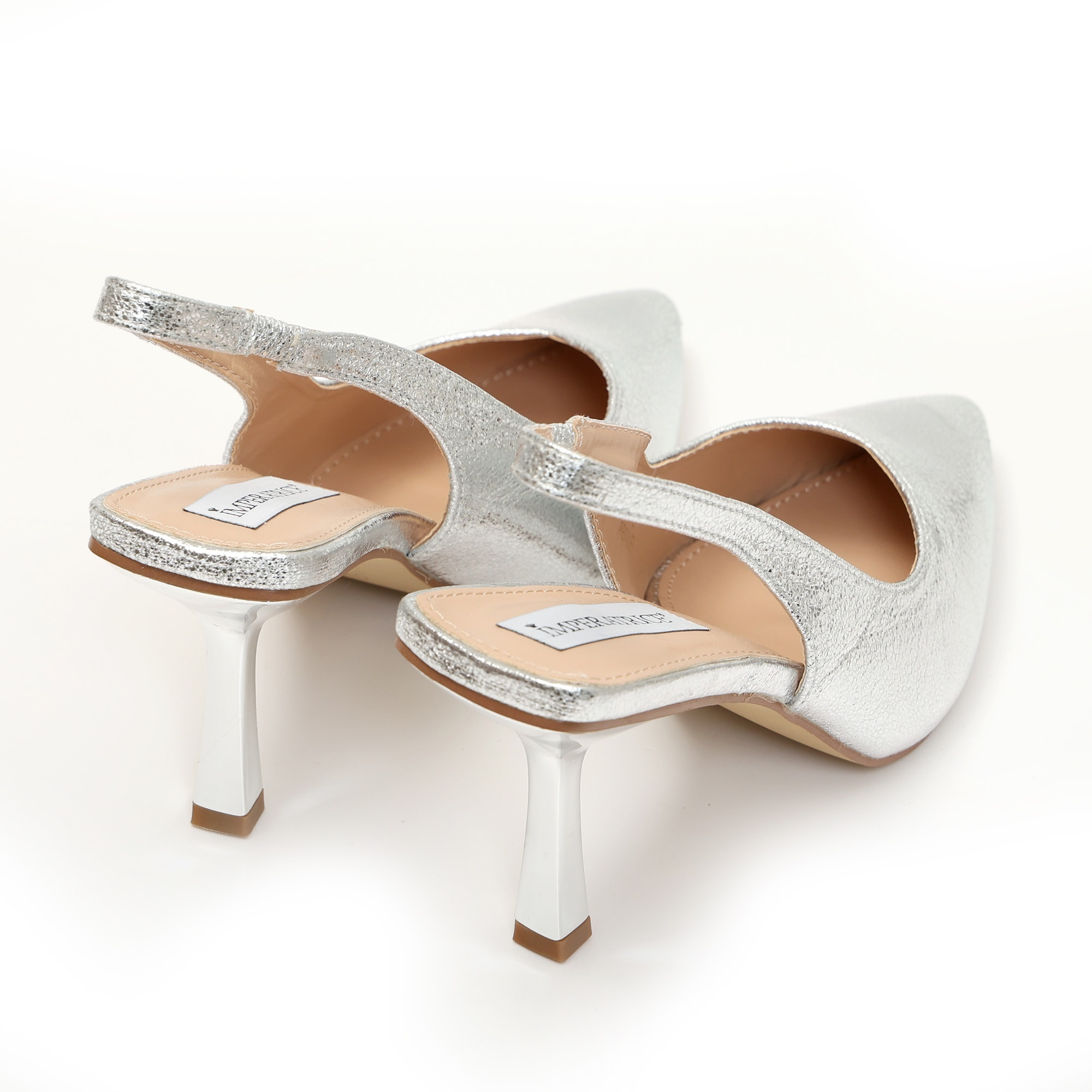 Dècolletè slingback in simil pelle