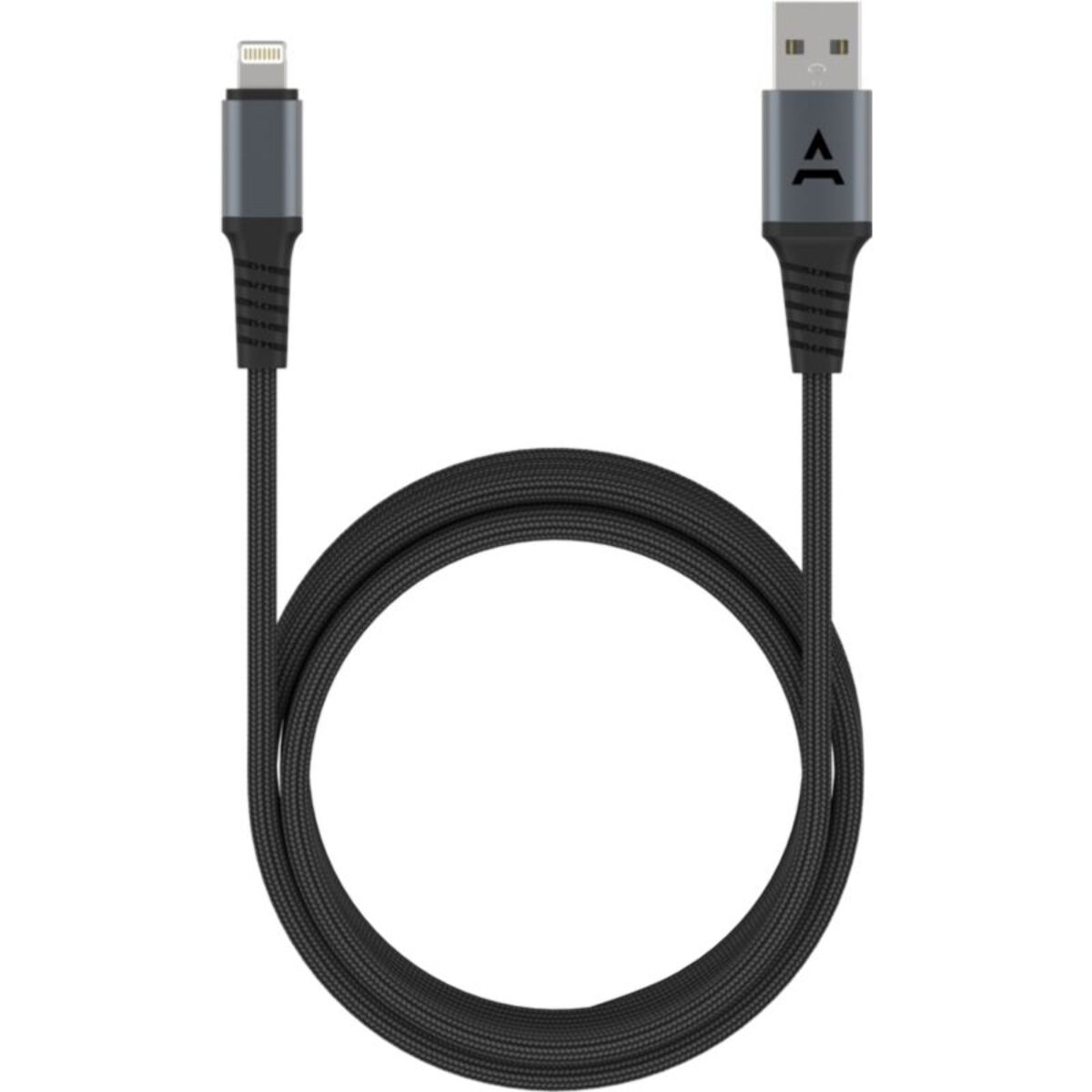 Câble Lightning ADEQWAT vers USB 3M renforcé certifié Apple Noir