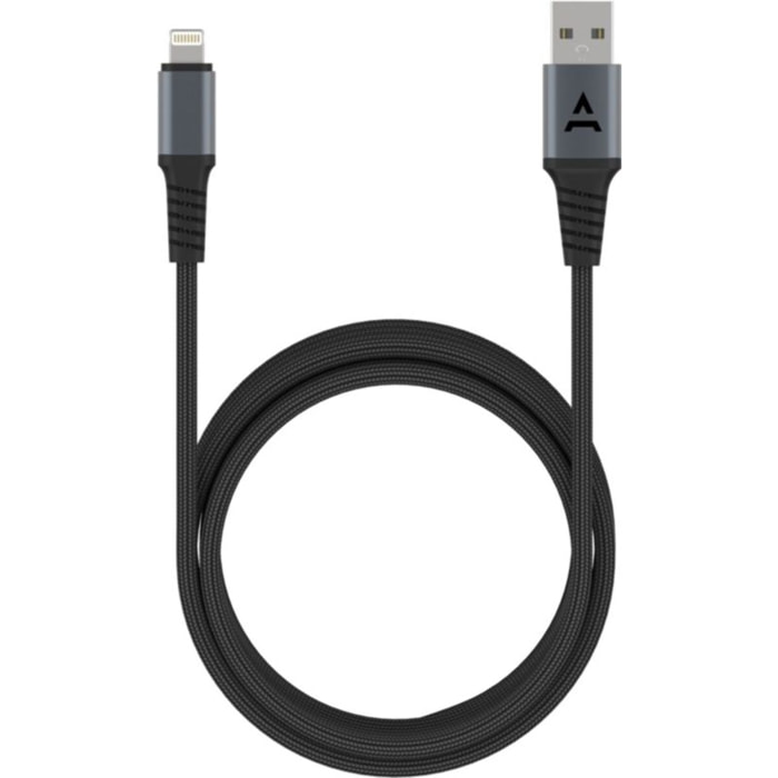 Câble Lightning ADEQWAT vers USB 3M renforcé certifié Apple Noir