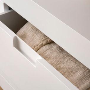 Buffet Sisal -bois massif et panneau de mdf-couleur laqué blanc mat 145 x 105 x 30 cm