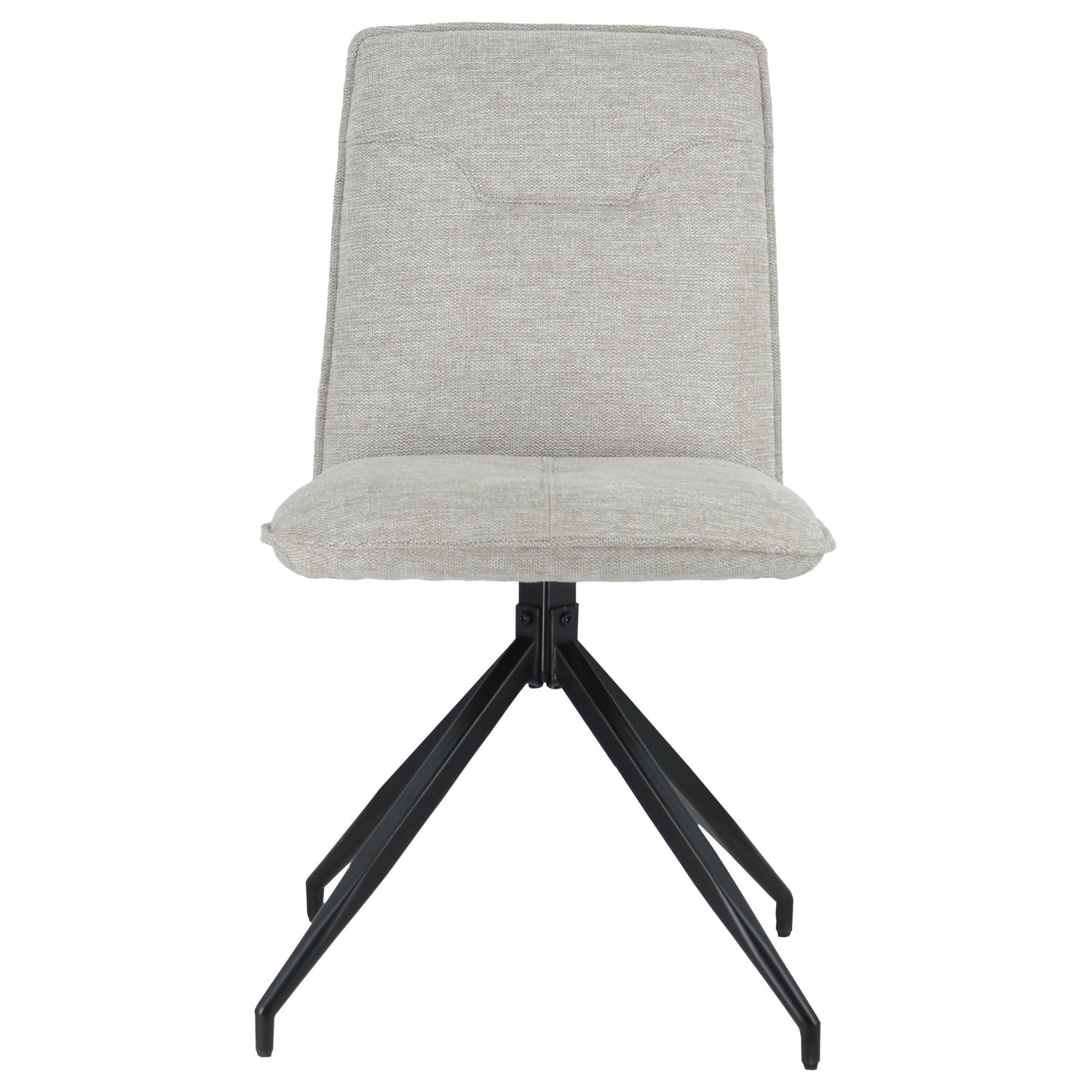 Lot de 2 chaises en tissu beige AREN