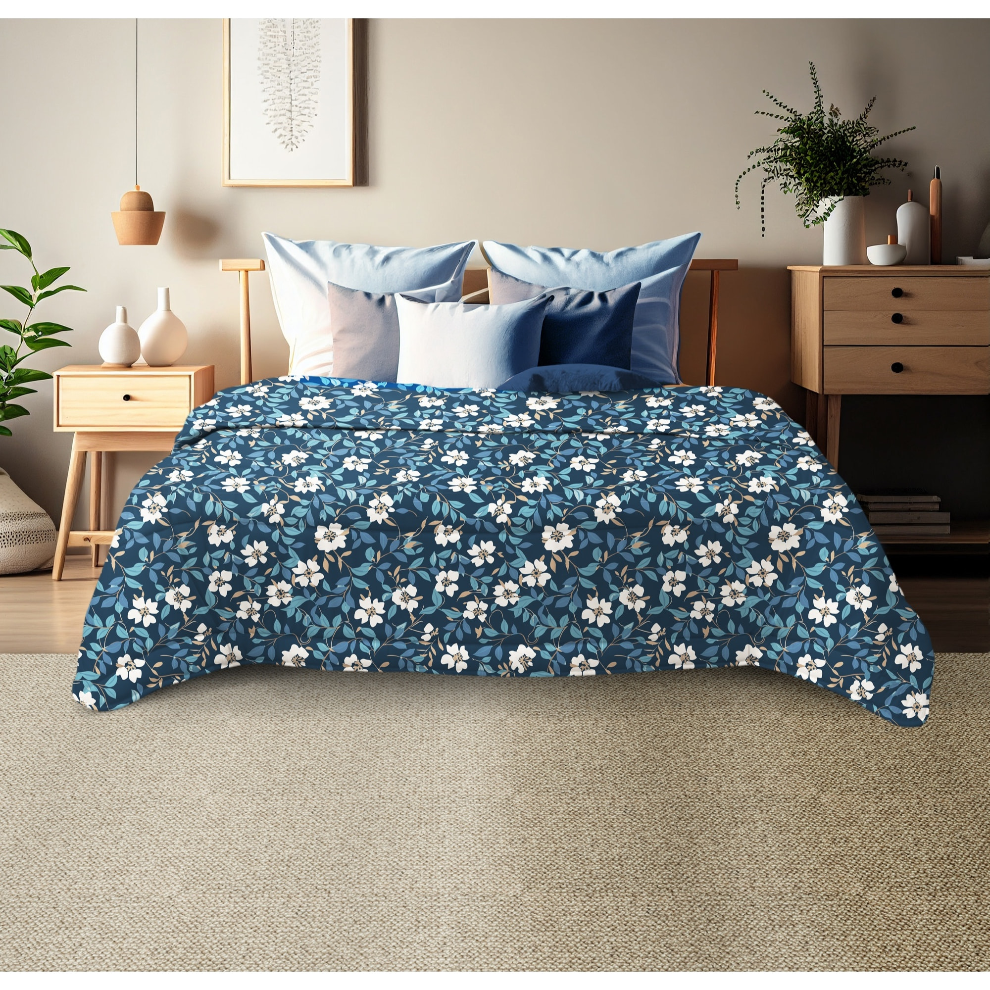 TRAPUNTA INVERNALE MATRIMONIALE ELEGANT BLU MADE IN ITALY