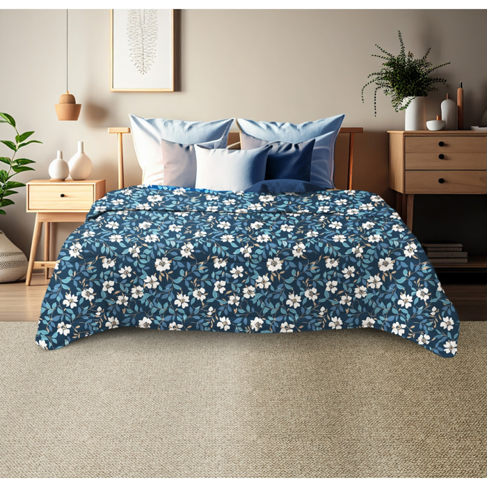 TRAPUNTA INVERNALE MATRIMONIALE ELEGANT BLU MADE IN ITALY