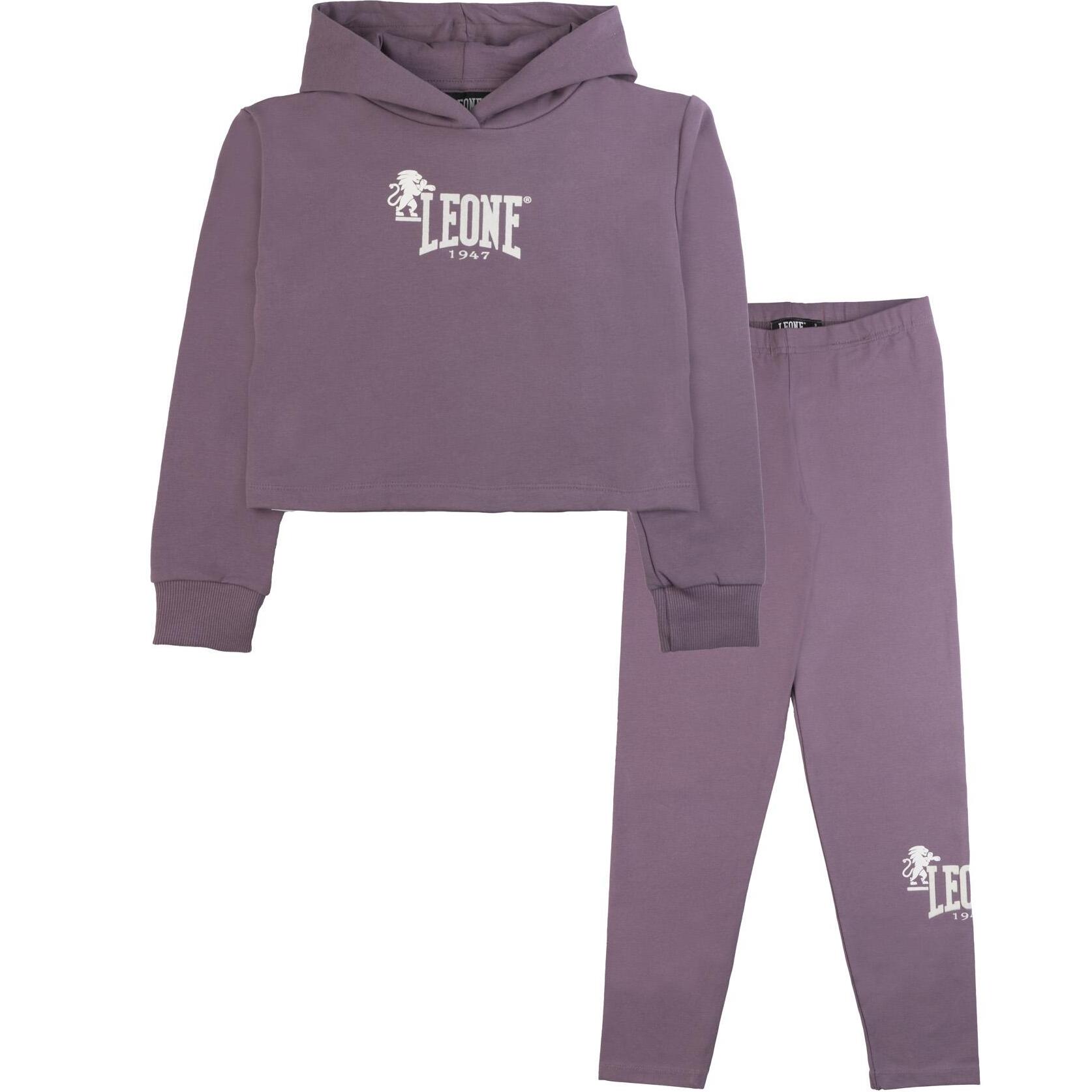 Conjunto niña Leone 1947 Apparel capucha lavanda invierno