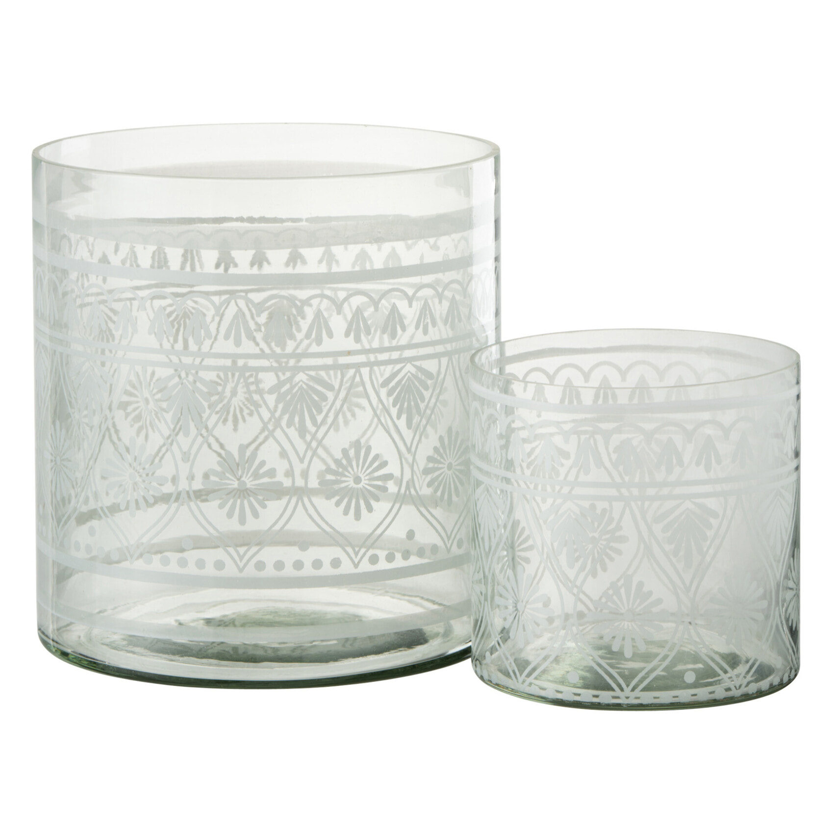 J-Line photophore Motifs - verre - blanc/transparent - large