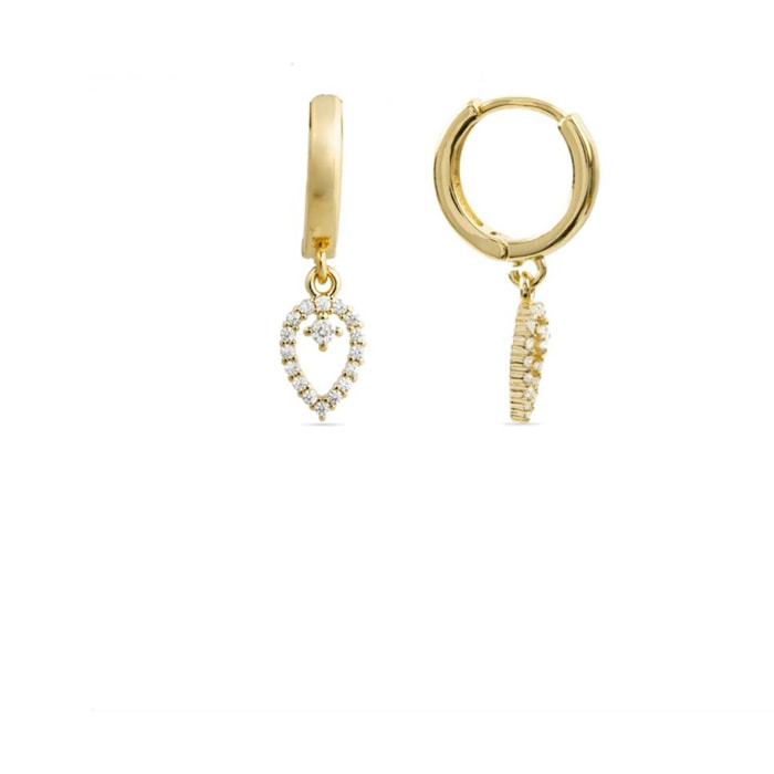 Pendientes Lux by Lux acabadoss en oro 18k
