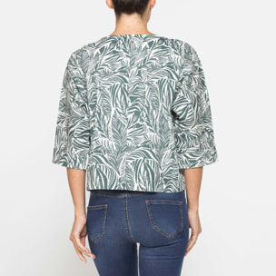 BLUSA CON SCOLLO A BARCHETTA