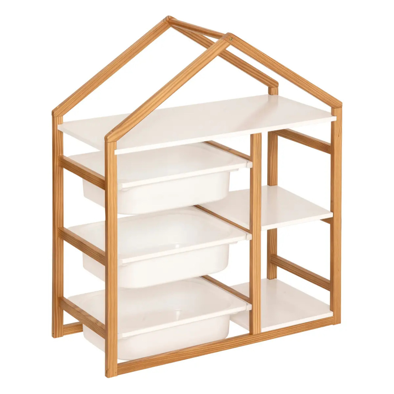 Bibliothèque 3 étagères Bako blanc 68x82cm