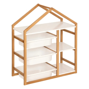 Bibliothèque 3 étagères Bako blanc 68x82cm