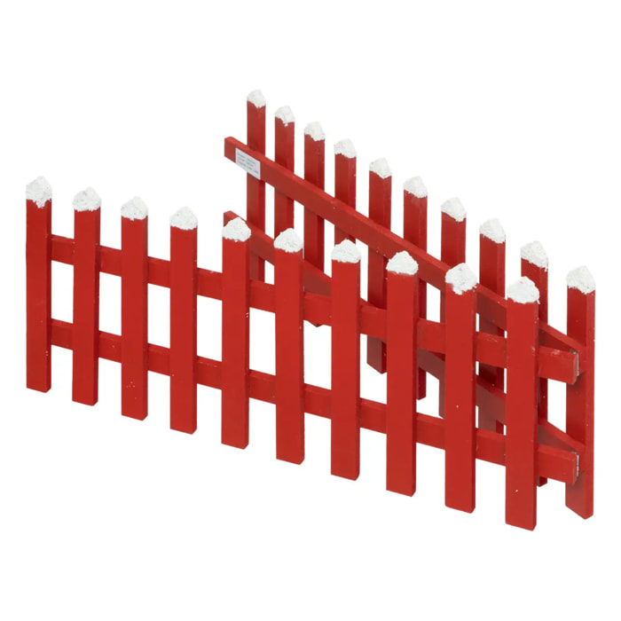 Clôture bois rouge 90x20cm