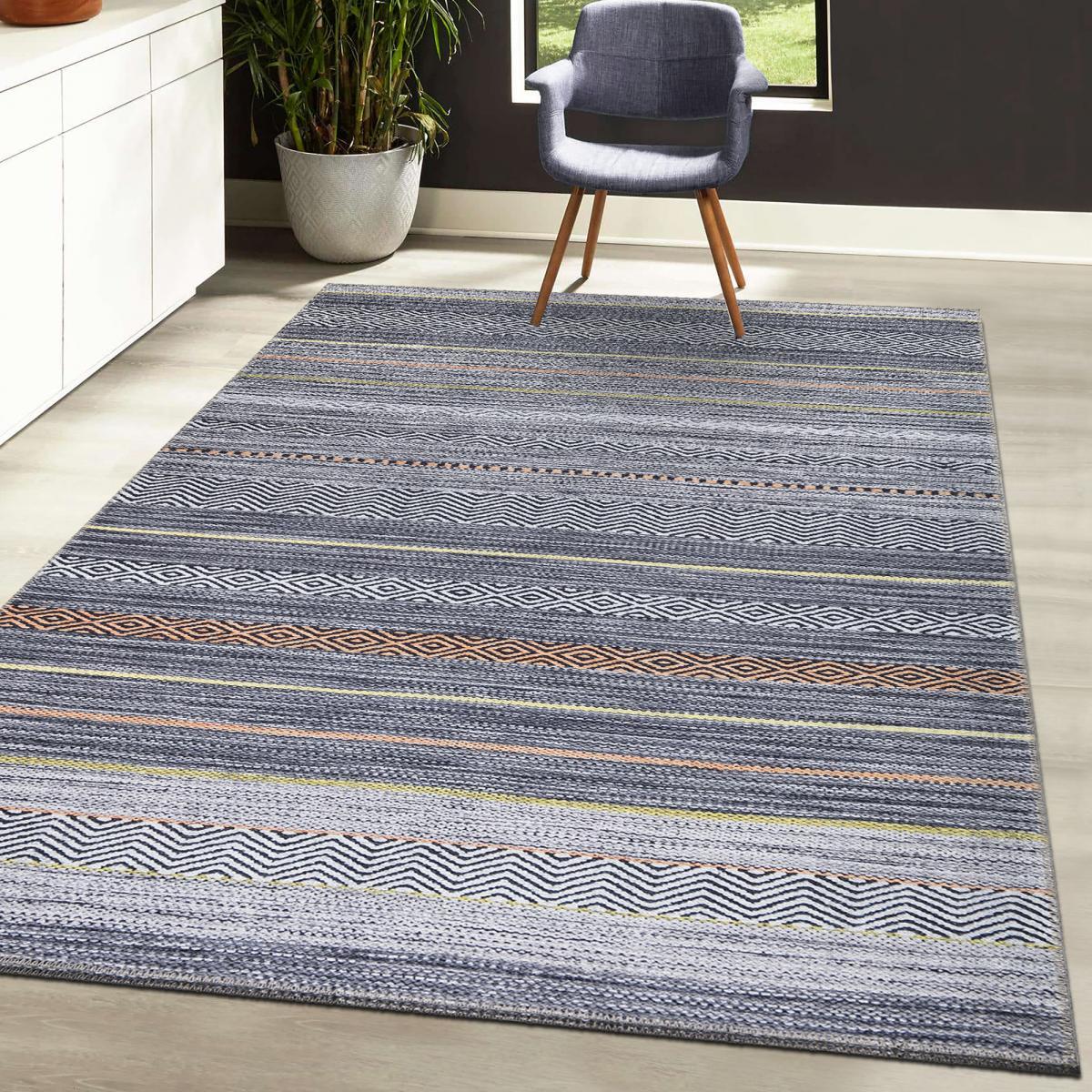 Tapis kilim Voma, doux et soyeux motif Ethnique