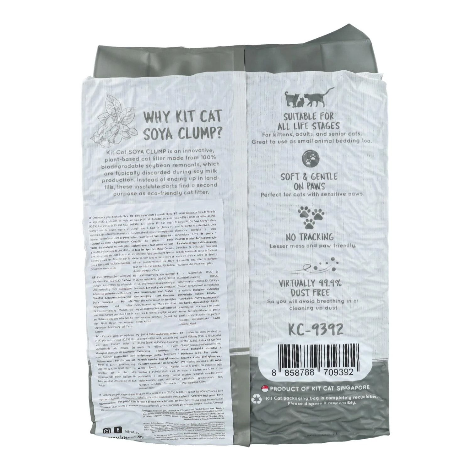 Kit Cat Nova Pack Ahorro 12 - Charcoal 7 L Arena Vegetal para gatos