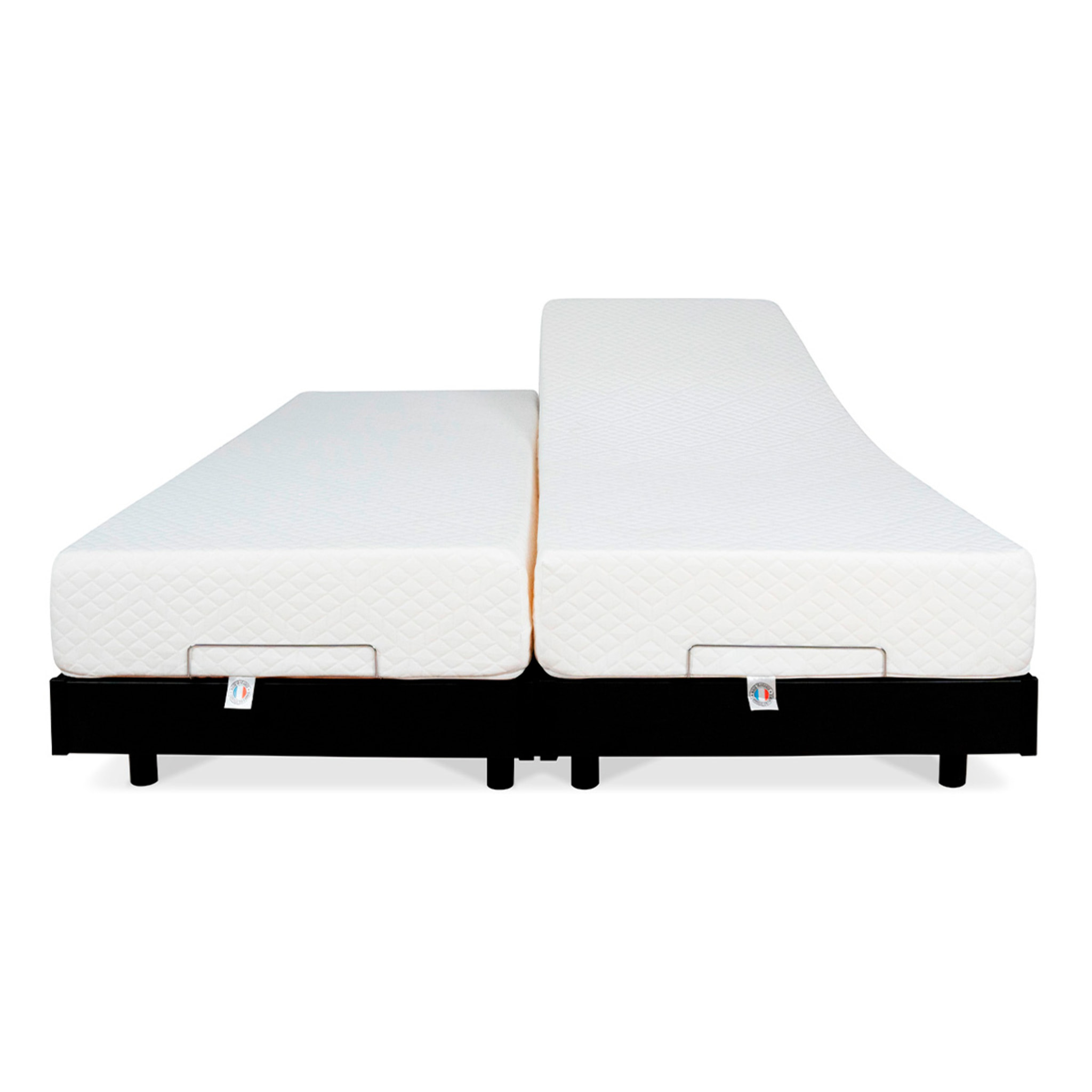 Ensemble Matelas Absolu & Sommier Électrique Flex, 21 cm, Mémoire de Forme, Technologie Bi-Lattes, Confort Personnalisé, Soutien Équilibré, Télécommande Filaire