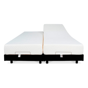 Ensemble Matelas Absolu & Sommier Électrique Flex, 21 cm, Mémoire de Forme, Technologie Bi-Lattes, Confort Personnalisé, Soutien Équilibré, Télécommande Filaire