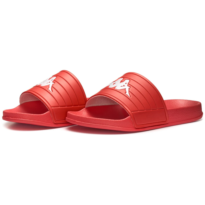 Kappa - Ciabatte Uomo Donna Rosso - Logo Noles