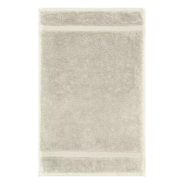 Serviette invites pur coton 550 g/m² uni ivoire Elea ivoire