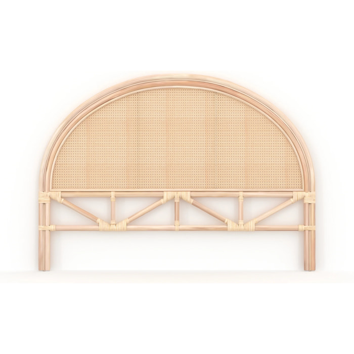 Tête de lit 140 cm en rotin et cannage - Néora