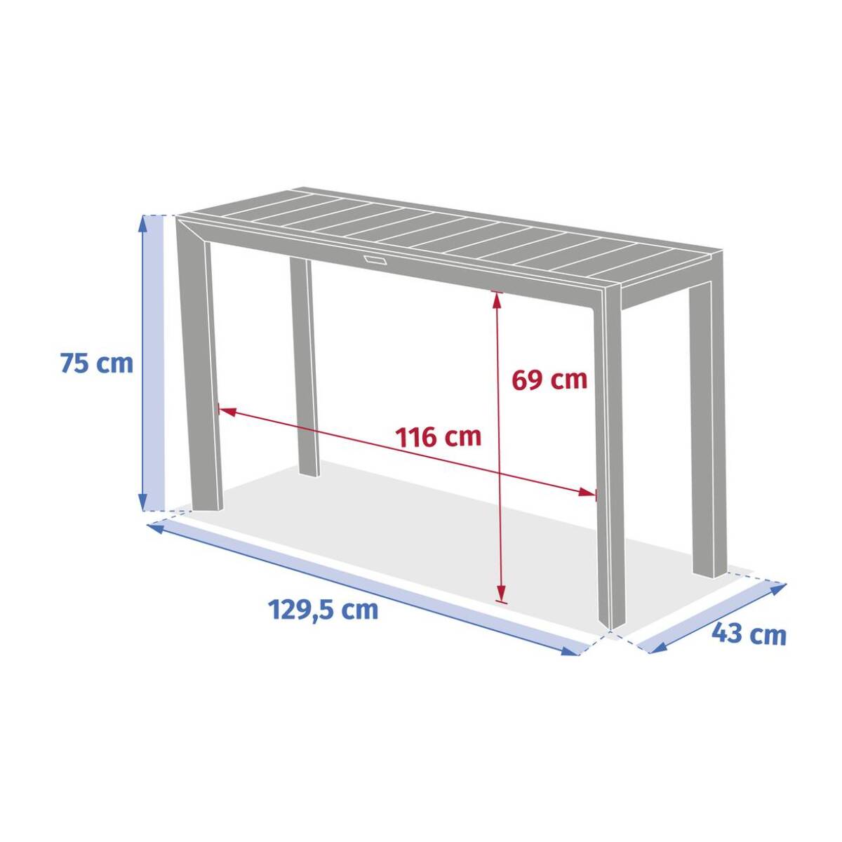 Table de jardin 2 places Evasion beige lin