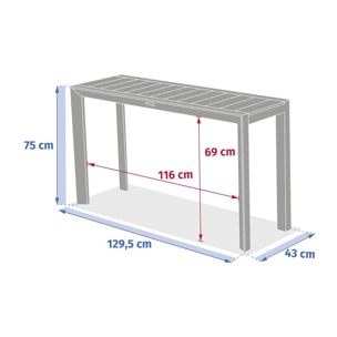 Table de jardin 2 places Evasion beige lin