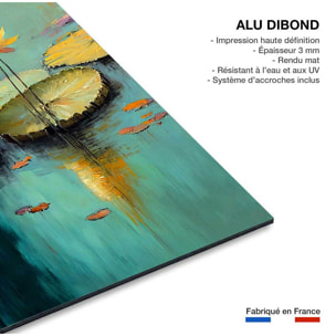 Tableau de fleurs nénuphars  Tableau alu Dibond