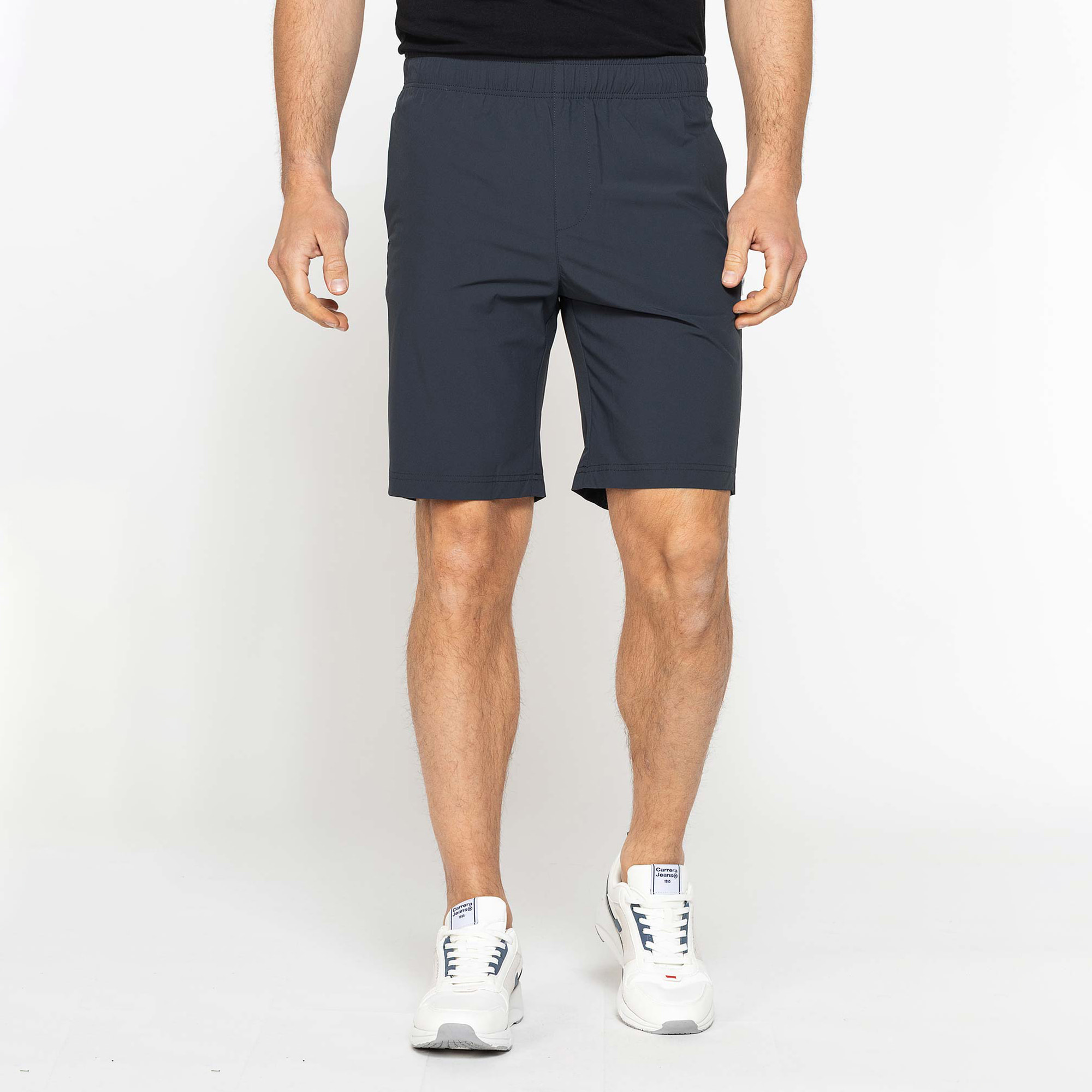 BERMUDA JOGGER IN TESSUTO TECNICO NO STIRO