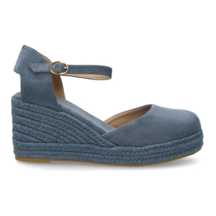 Sandalia de cuña de yute para mujer, comodas y elegantes diseño moderno con el yute en el mismo tono