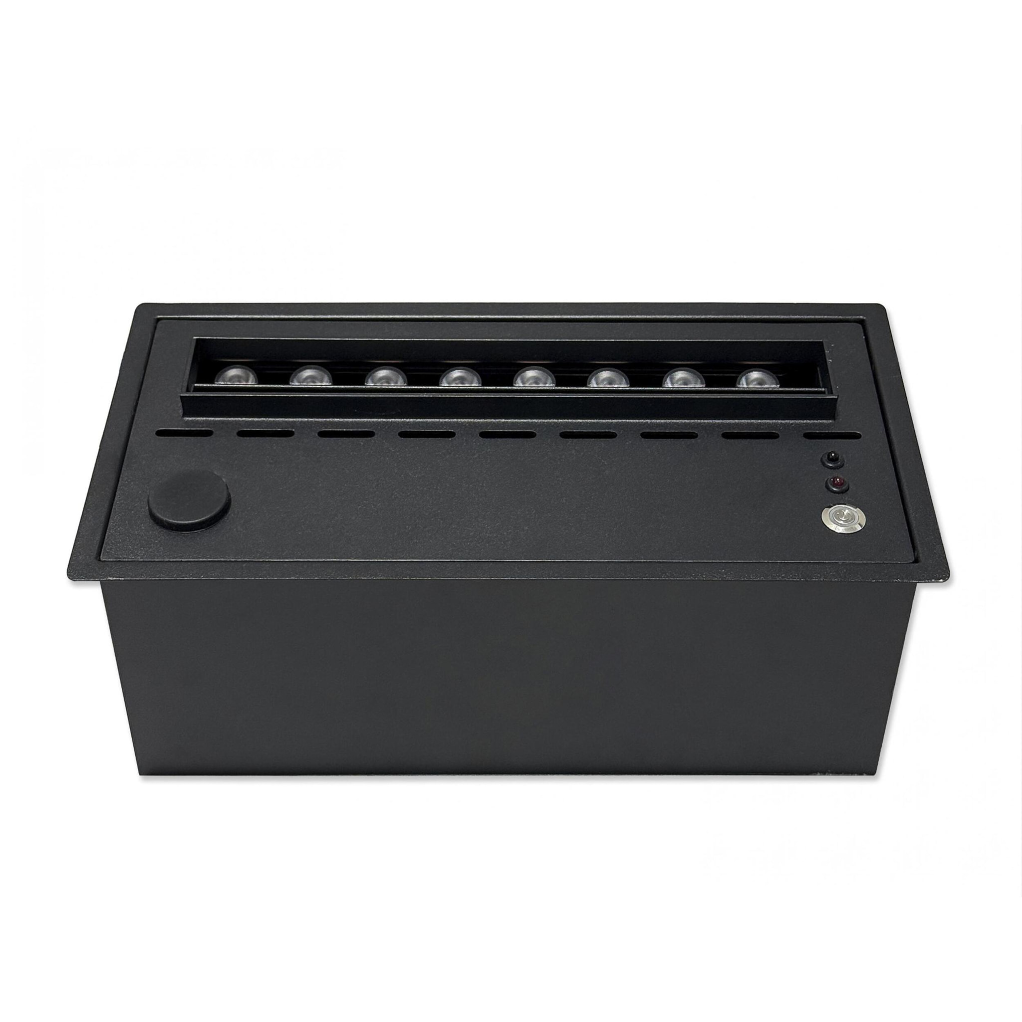 Cheminée décorative à flamme simulée format compact