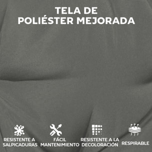 Set de 4 Cojines para Sillas, Cojines para Jardín, Colchones de Silla con Lazos y Base Antideslizante, Impermeables, Protección UV30+, para Interior y Exterior, 39,5x39,5x10 cm, Gris Oscuro