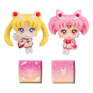 Sailor Moon Cosmos The Movie Look Look Up Pvc Statuas Eternal Sailor Moon & Eternal Sailor Chibi Moon Ltd Ver. 11 Cm Megahouse