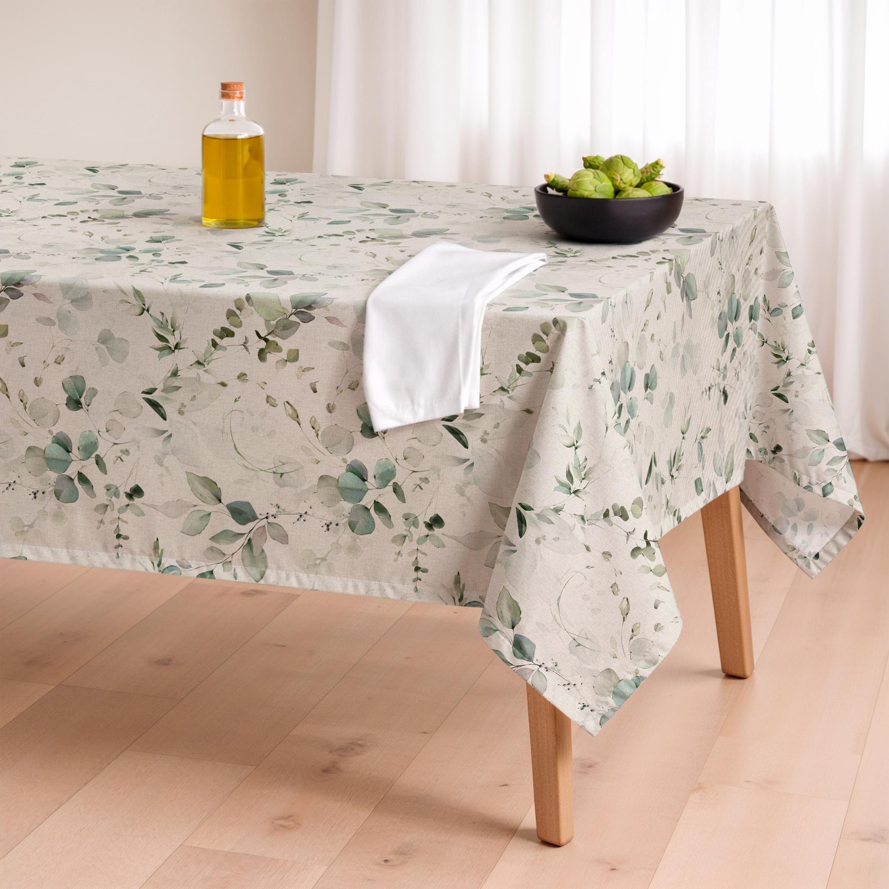 Nappe imprimée anti-taches SURIA VERT