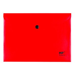 PACK 12 UNITA' CARTELLA BUSTA CHIUSURA A BUTTON A5 ROSSO