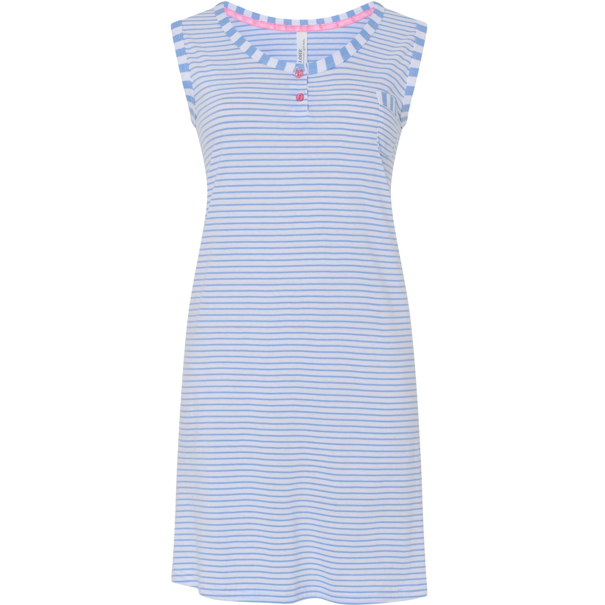 Camisón corto mujer rayas sin mangas ligero