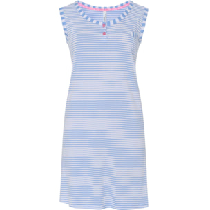 Camisón corto mujer rayas sin mangas ligero