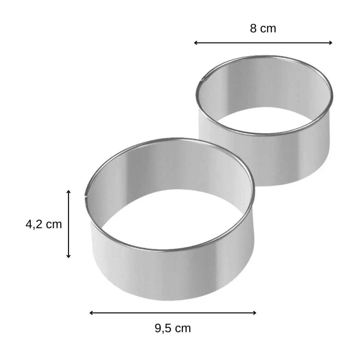 Lot de 2 emporte-pièces ronds pour beignets en inox Zenker Emporte-pièces