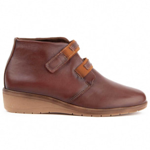 Botín De Cuña - Marrón - Altura: 4 Cm