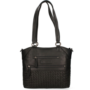 Borsa a spalla  da uomo In Vera pelle Made in Italy 30x30x6 cm