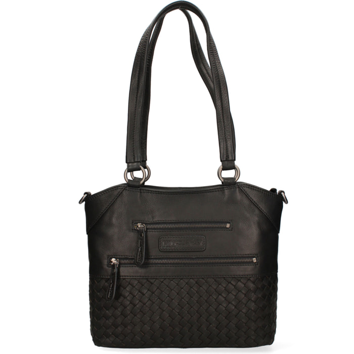 Borsa a spalla  da uomo In Vera pelle Made in Italy 30x30x6 cm