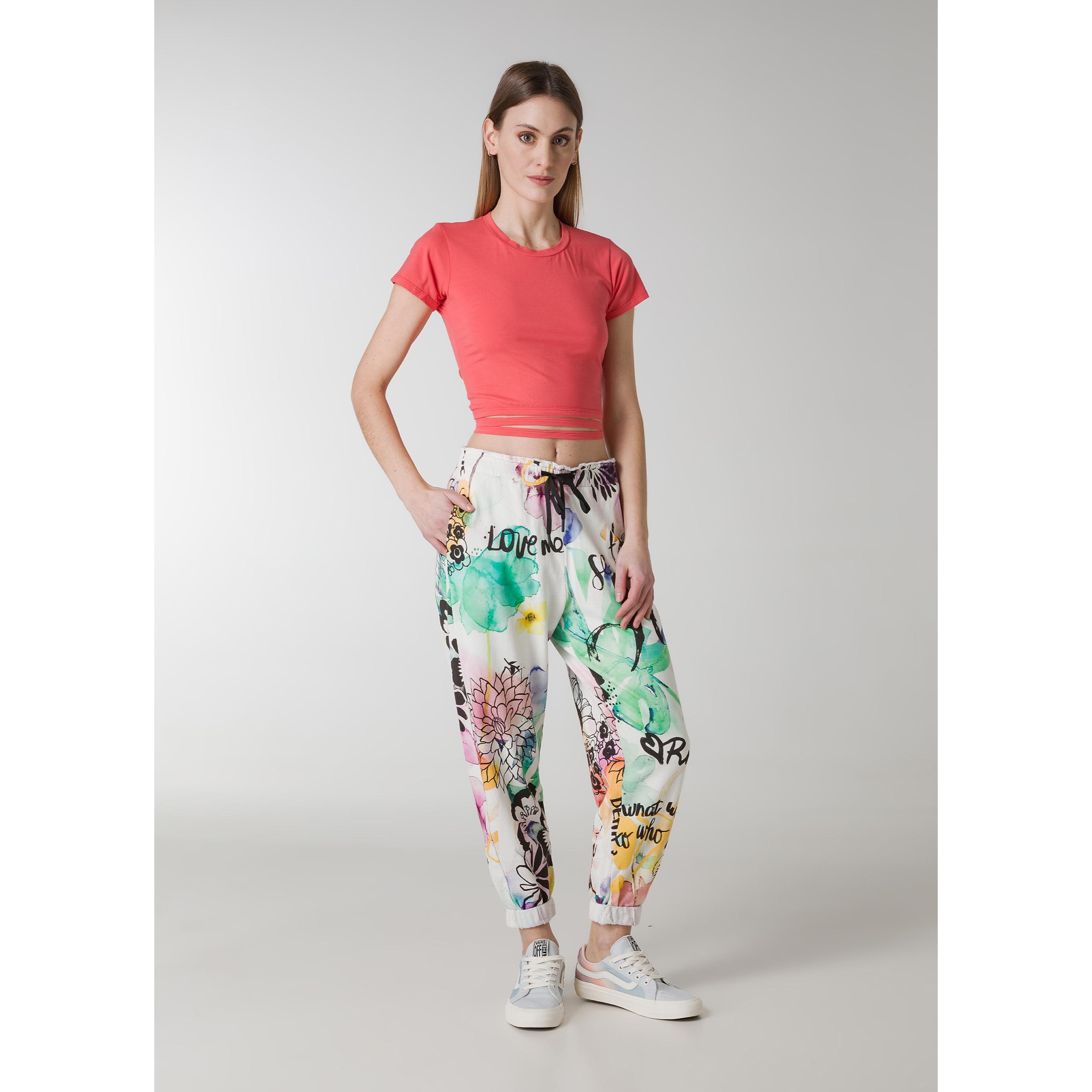 DEHA - Jogger ALLOVER BALLOON PANTS in cotone per donna