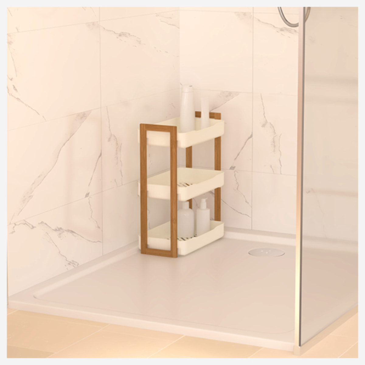 Étagère "Naturéo" 3 niveaux en bamboo