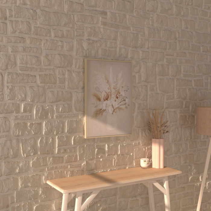 Toile "Tida" bois 50x70cm